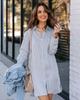 2022 European & American Women's Spring/Summer Long-Sleeve Striped Casual Shirt