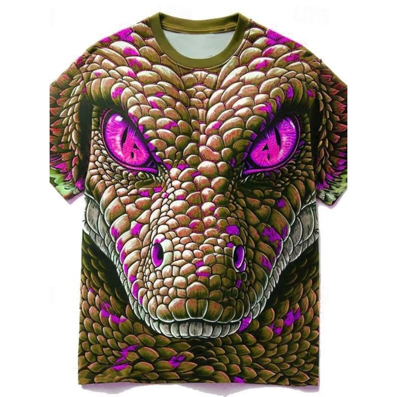 Summer Daily Casual Men's Loose-fitting Top 3D Wave Print Men's T-shirt Outdoor Seaside Men's Fashionable Short-sleeved Shirt