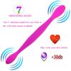 Double Dong Dildo Rechargeable Two Shock Ends Realistic Dildo Female Masturbator Sex Toys for Women