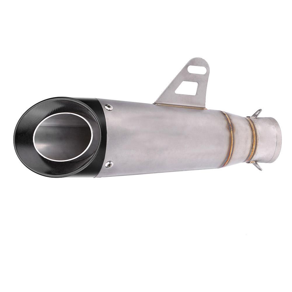 Stainless Steel Universal Motorcycle Exhaust Muffler Tail Pipe Tailpipe Tip Titanium Color