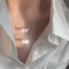 Unique Date Pendant Clavicle Chain Couple Friend Choker Hip Hop Jewelry Birthday