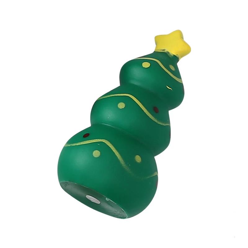 Interactive Christmas Dog Toys Squeeze Squeaky Toy Christmas Tree Elk Santa Chew Squeaker Teething Rubber Toys For Dogs