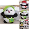 Lovable Tiny Plush Panda Backpack Keychain Colorful Cute Stuffed Toy Charm