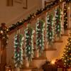 Christmas Teardrop Swag Flocked Door Hanging Christmas Decor Red Berry Christmas Decoration Plastic For Balcony Entryway