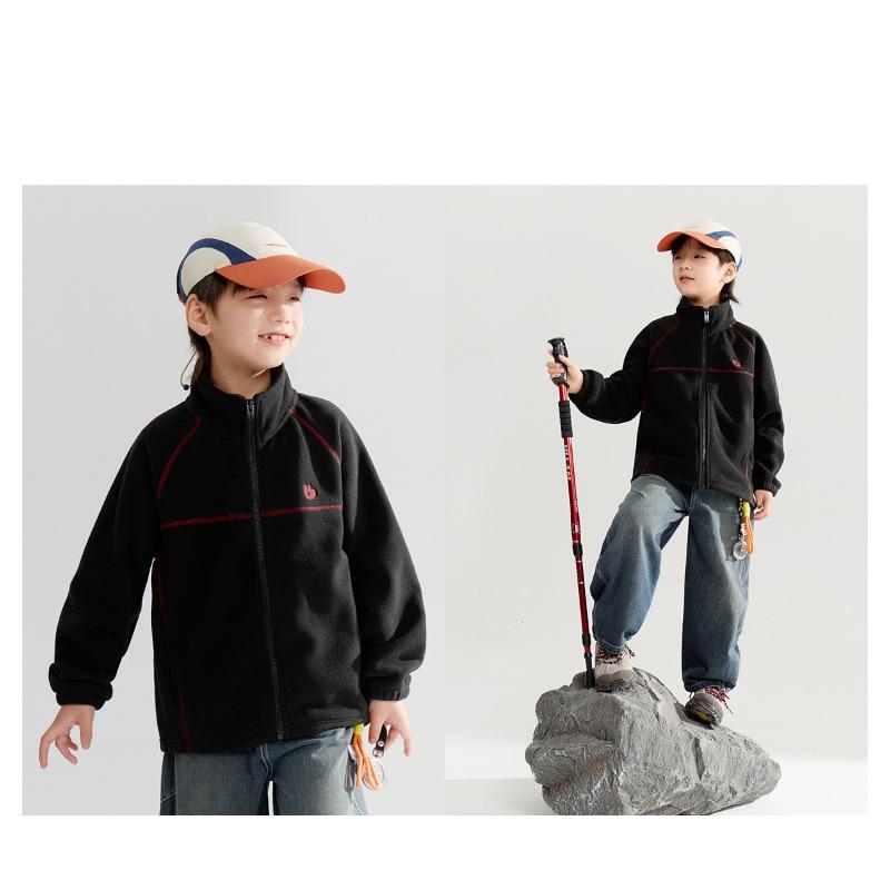 Boy S Fleece Jacket Long Sleeve Kids Autumn Casual School Inner Wear