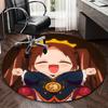 1pc Anime Cartoon Design Round Carpet, Office Chair Mat, NonSlip Rug Suitable for Home Decor, Living Room, Bedroom
