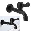 Water Faucet 304 Stainless Steel G1Celsius2 Caliber Wall Mounted     Single Cold Water Tap Black