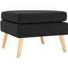 VidaXL Footrest Black Fabric