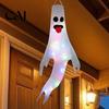 Theme Cafe Hanging Decorations 47 Inch Halloween Ghost Windsock with LED Lights, Luminous Flying Ghosts Flag Wind Socks for Tree Outdoor Yard
