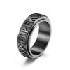 Nordic Viking Rune Rotating Stainless Steel Titanium Ring Band