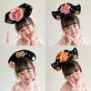 Copricapo in stile cinese con fiori, nappa, perla, stile antico, cerchietto per capelli da principessa, copricapo Hanfu, fermaglio per capelli Hanfu, donna