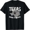 Texas Born & Bred – T-Shirt mit einem Stern und Staatskarte