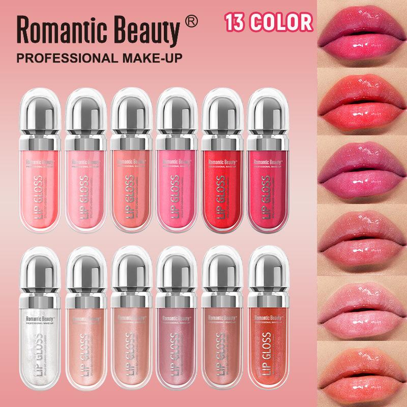 Mirror Pearlescent Lip Gloss Shimmer Plump Lip Gloss Easy to Color Lip Glaze Long-Lasting Liquid Lipstick Plumping Lip Oil