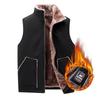 Plus Size Autumn Winter Fleece-Lined Thickened Vest for Men, Middle-Aged and Elderly, Slim Fit Vest, Warm Vest, Jacket for Men