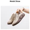 Scarpe da ginnastica alla moda da donna Scarpe da skateboard antiscivolo con lacci per esterni Scarpe sportive piatte da passeggio comode e leggere per le donne