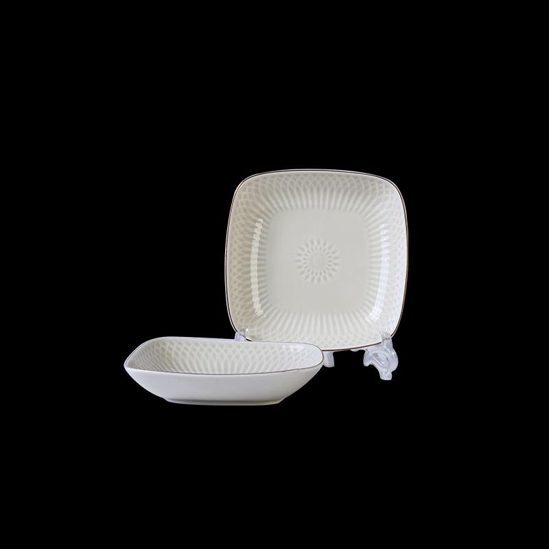 Nordic Ceramic 7-inch Square Dinner Plates (Set of 2)