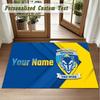 Crystal Velvet Square Rug Custom NameWarrington Wolves FC Pattern Non Slip Home Floor Decor Rug