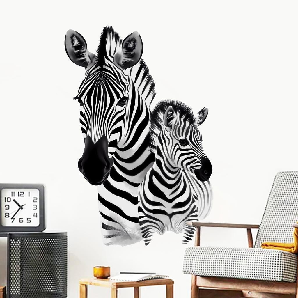 Cartoon Panda Löwe Zebra Tier Tapete Selbstklebend Abnehmbar für Kinderzimmer Kinderzimmer Schlafzimmer Wohnzimmer