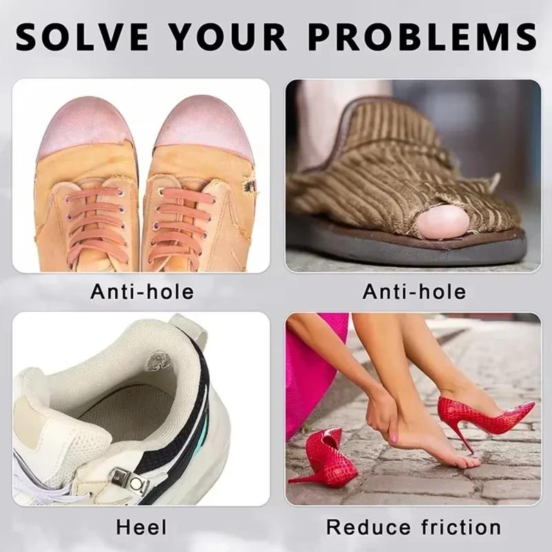 Non-Toxic Heel Repair Subsidy Sticky Shoes Hole Sneakers Insoles Patch Heel Pads Heels Sticker Protector Foot Care Anti-Wear Inserts 4 Pcs
