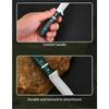 Stainless Steel Sharp Fixed Blade Knife Wooden Mongolian Meat Grilling Knife Camping Survival Barbecue Fruit Knife