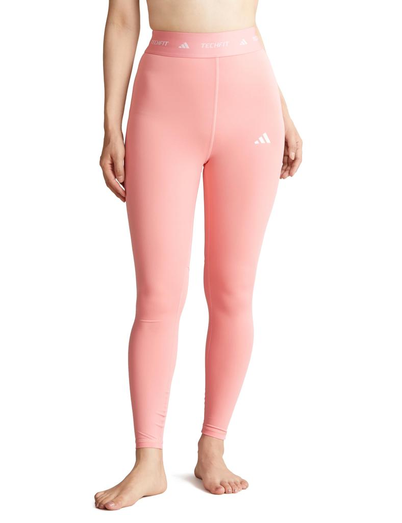 Adidas Techfit Length Sports Leggings Sparkle Size Women's 7/8 JTB85, Semi-Pink (IX5012), J/S