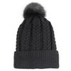 New solid color wool knitted hat women's autumn and winter warm hemming winter twist hairball wool hat men