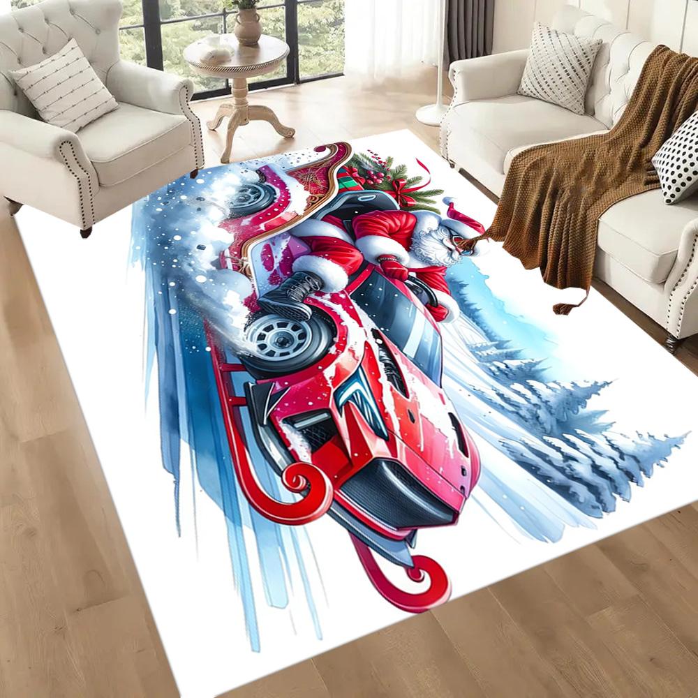 Christmas Santa Claus Gifts Floor Mats for Living Room, Bedroom and Room Decoration Are Suitable for Gifts.