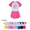 5019 Kids Girls POP Rumi Zoey Mira Print T-shirt Shorts Sport Tracksuit Clothes Set