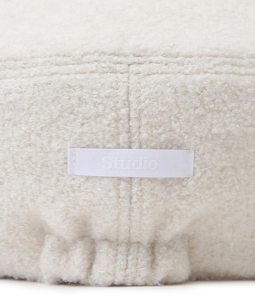 Eondeokeonteulolseutyudio Boucle Winter Bellboy Cap Uniform Cap / Boucle / Cream