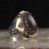 2023 New Zinc Alloy Ring For Men Fashion Trend Blue Zircon Finger Ring Male Party Jewelry