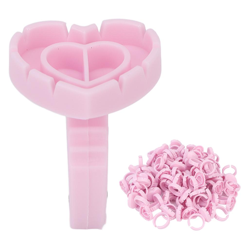 100pcs Disposable Lash Glue Holder Ring Cup Eyelash Extensions Quick Blossom Cups