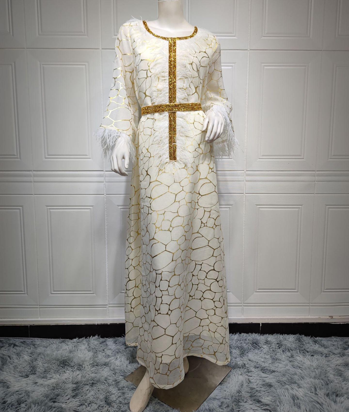 

Платье Дубай, бронзовое, со стразами, узкое мусульманское платье, многоцветное XXL светло-желтого