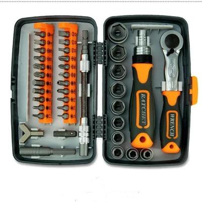 Outil Multifonctionnel à Cliquet 38 en 1 Économie de Main d'Œuvre Jeu de Tournevis et Embouts de Perçage Portable Accessoires de Quincaillerie pour Réparation Clé à Douille