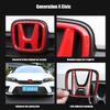 3Pcs ABS Auto Steering Wheel Trunk Emblem Front Grille Logo For Honda Civic 2019 2018 2017 2016 10th Generation Styling