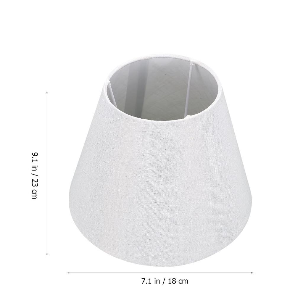 NUOLUX E27 Burlap Lampshade, 9.1" X 9.1" X 7.1", Barrel-Shaped Fabric Table Light Cover for Living Room and Bedroom