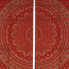 BLESS INTERNATIONAL Beautiful Indian Bohemian Psychedelic Hippie Tree of Life Window Curtain Panels for Bedroom, Living(Red Golden Flower)