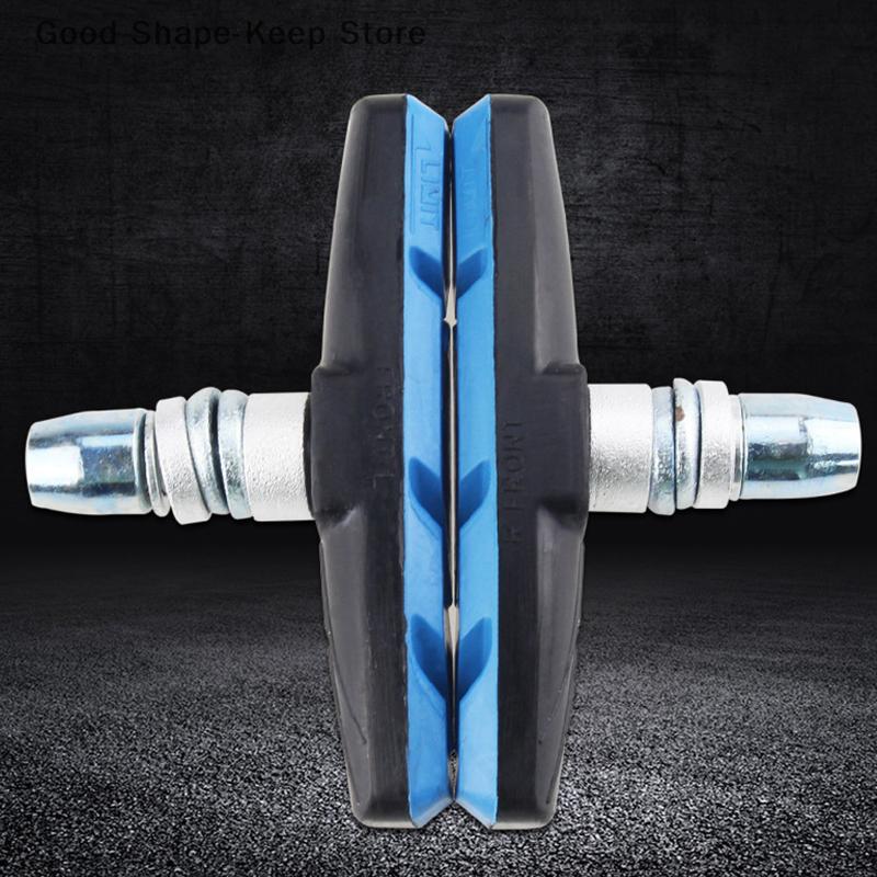 1/2PC Bike Brake Pads V-Brake Rubber Road Bike Brake Holder Pads Shoes Blocks Rim Brake Anti-Resistance Cycling Accessories