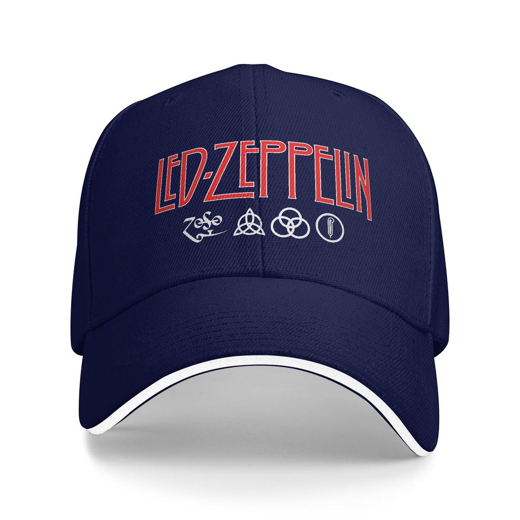 Led Zeppelin US Tour 1975 Baseball Cap  Y2k Retro UnisexTeens Trucker Hat Sunscreen Design Outdoor Gym Baseball Caps