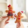 1/3/6Pcs Christmas Fuzzy Gingerbread Man Doll Xmas Tree Pendants  Year Kids Gift Hanging Ornaments Christmas Decorations For