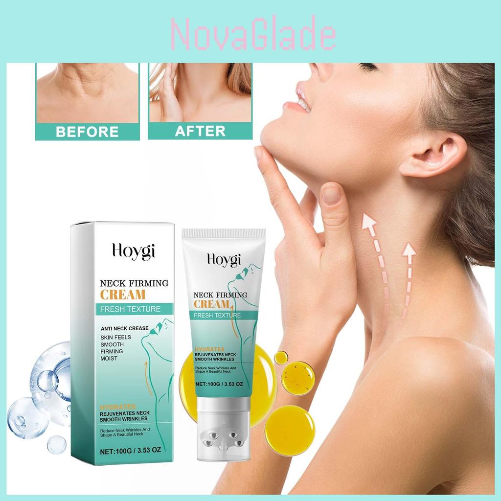 Hoygi Neck Firming Cream Gentle Moisturizing Tightening Radiant Skin Hydration Anti-aging Properties For Youthful Appearance 100g