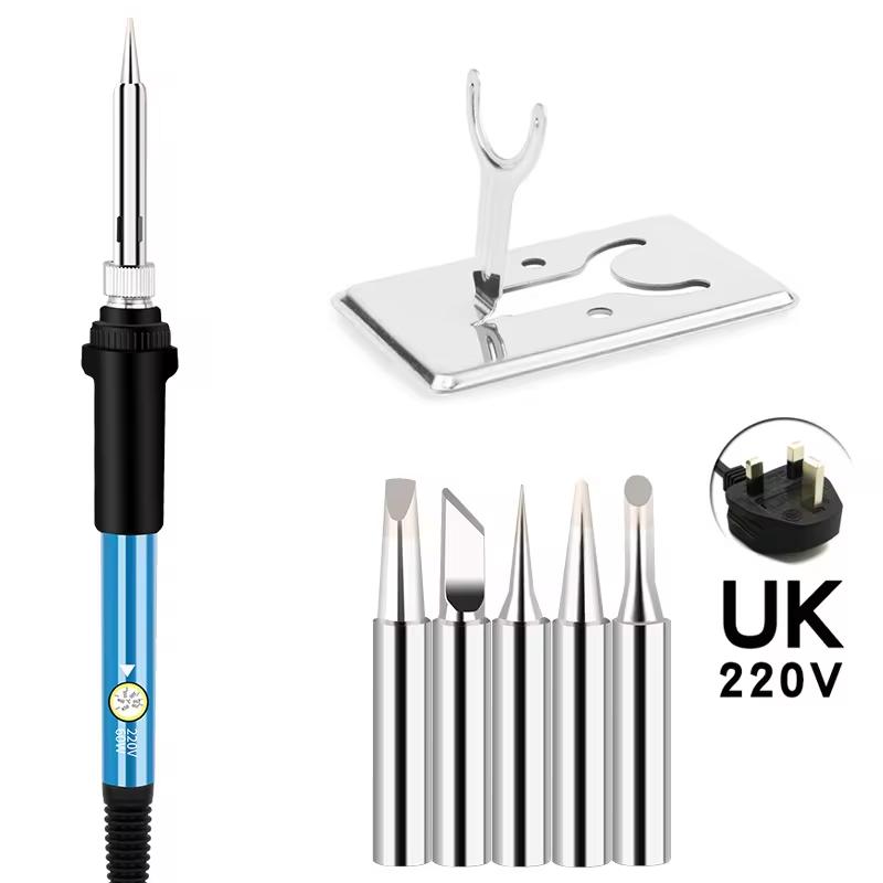 60W Electric Soldering Iron EU/US/UK Plug Temperature Adjustment Soldering Iron Household Electronic Welding Repair Tool