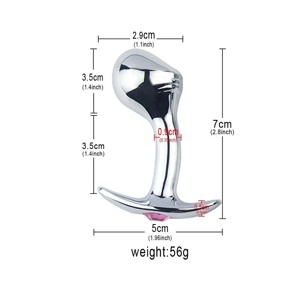 Small Medium Large Huge 3 Size Bullet Metal Anal Beads Butt Plug Fake Dildo Wearable Insert Sex Toy For Male Female