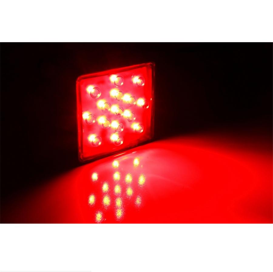 2"Trailer Truck Hitch Towing Receiver Cover 15 LED Brake Light Cover with Pin