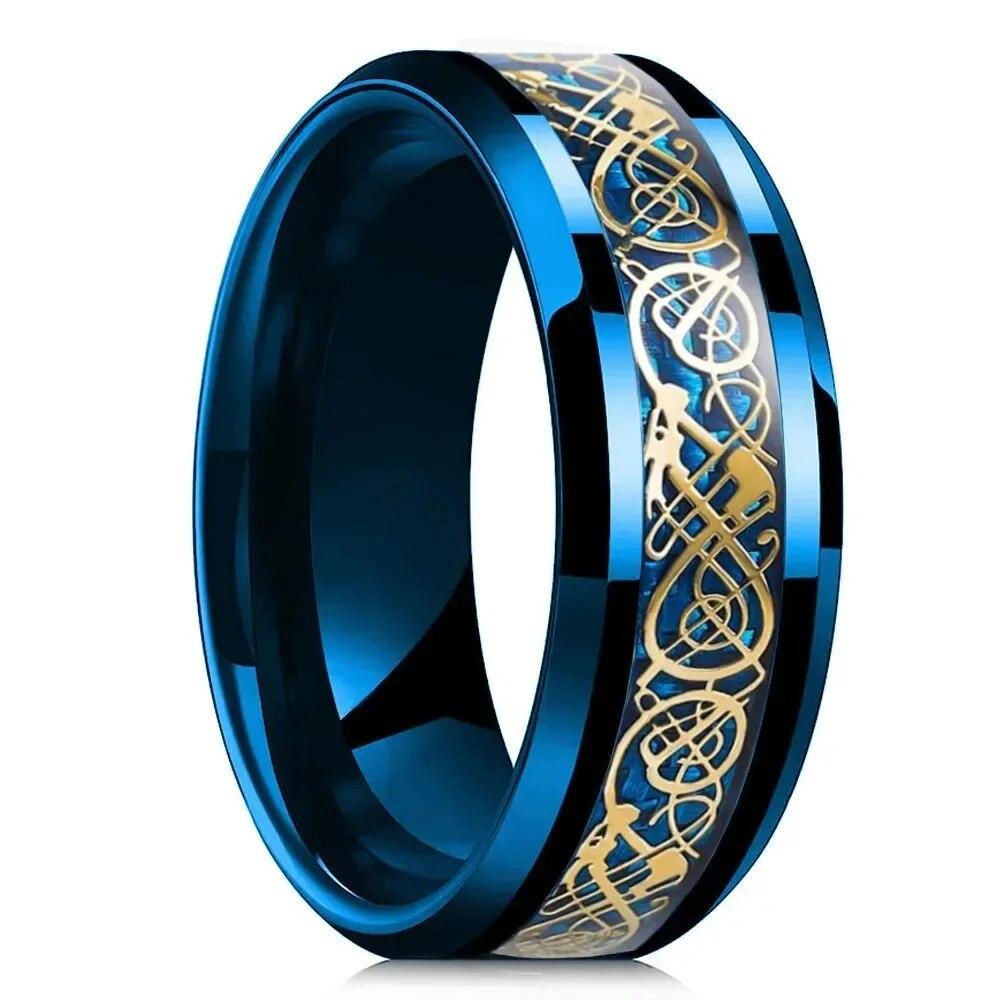 Mode Steampunk Zahnrad Edelstahl Ringe Inlay Koa Holz Ringe Für Männer Hochglanzpoliert Hiphop Punk Rock Biker Schmuck