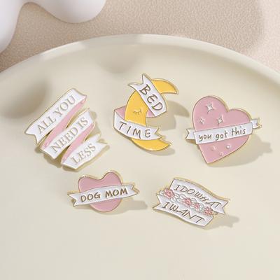 Oil Painting Quotes 3-6pcs/set Enamel Pins Custom Quotes Saying Sunflower Oil Brooches Lapel Badges Jewelry Gift for Friends