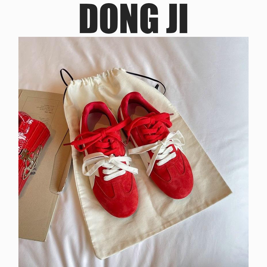 DONG JI retro zapatos de entrenamiento alemanes para mujer primavera 2025 nuevos plataforma cuero zapatos deportivos y de ocio zapatos de correr Forrest Gump