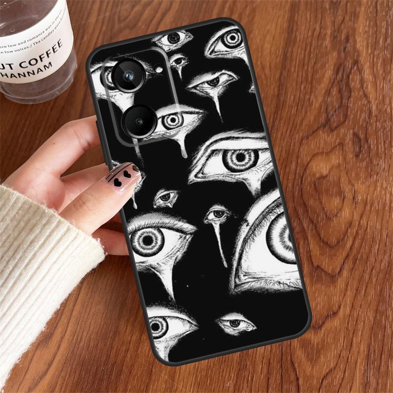 Scary Face Eyes For Realme GT7 Pro GT6 15 10 11 12 13 14 Pro Plus C75 C65 C55 C63 C61 C53 C67 C35 C71 Case