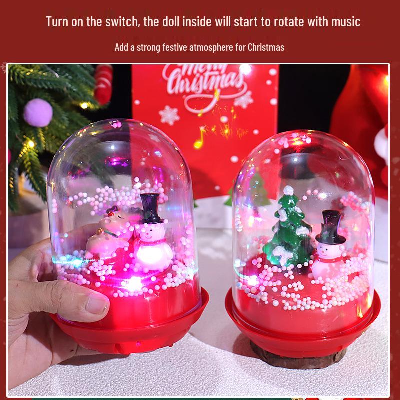 Rotating Luminous Christmas Ornament Music Box