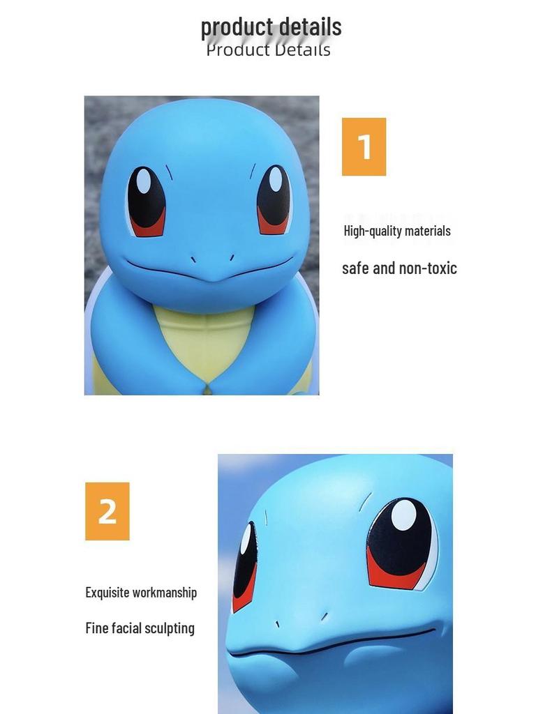 Tsundere Squirtle Golduck 1:1 Pokemon Figurine - Large Trendy Toy
