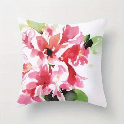 Home Decor Watercolor Floral Patterned Cushion Covers Pattern Cushion Cover Suitable For Sofa Bedroom Car Pillow Cover